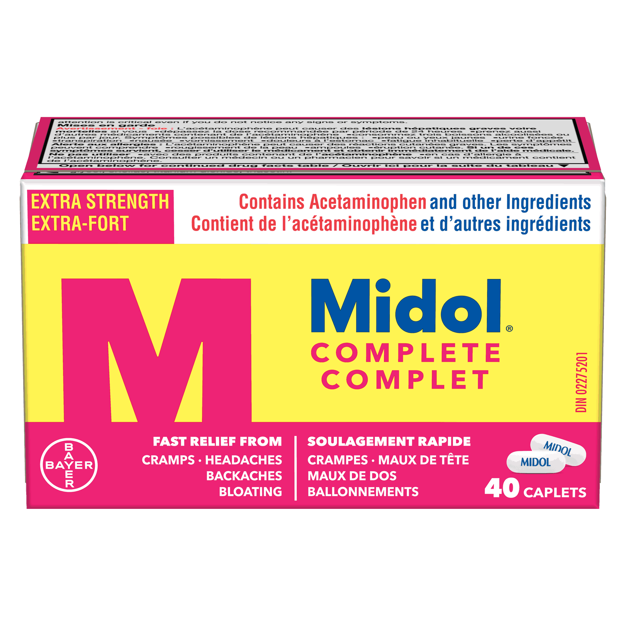 	Midol COMPLETE EXTRA STRENGTH 40s Front